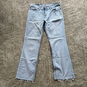 Vintage Levi's Light Blue Low-Rise (Superlow) Women's Boot Cut Jeans